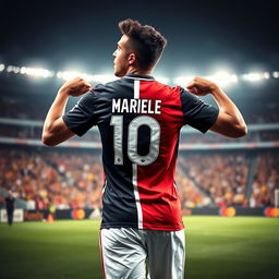 A captivating portrait of Marcelo, a key player for São Paulo FC, showcasing him proudly wearing the iconic Camisa 10 jersey