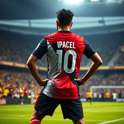 A captivating portrait of Marcelo, a key player for São Paulo FC, showcasing him proudly wearing the iconic Camisa 10 jersey