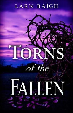 A captivating book cover featuring a twilight sky, blending deep purples and blues to evoke beauty and melancholy