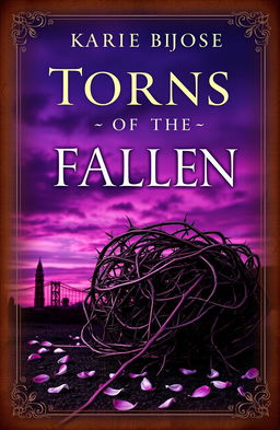 A captivating book cover featuring a twilight sky, blending deep purples and blues to evoke beauty and melancholy