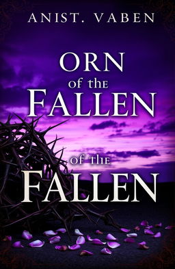 A captivating book cover featuring a twilight sky, blending deep purples and blues to evoke beauty and melancholy
