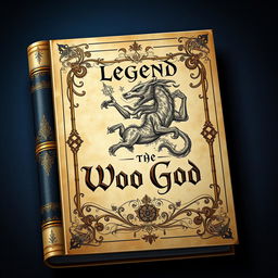 A legendary book cover titled 'Legend of the Woo Goo', featuring a majestic illustration on the cover that depicts the Woo Goo, an enchanting and mythical creature symbolizing wisdom and mystery