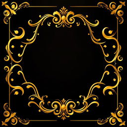 A captivating golden book cover frame designed with elegance and style, featuring exquisite ornamental details reminiscent of classic book designs