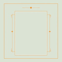 An artistic book front cover frame that combines modern aesthetics with classic elements, featuring clean lines and minimalistic design