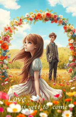 A romantic scene capturing the essence of love with a girl and a boy portrayed separately