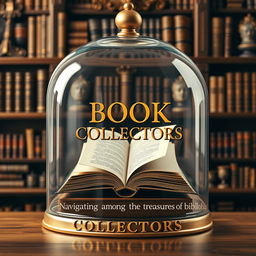 A three-dimensional book cover design featuring an open book inside a glass bell jar