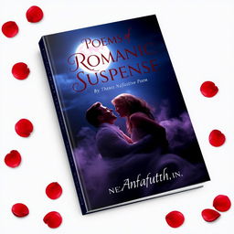 A captivating book cover design for 'Poems of Romantic Suspense: Intense Infatuation'