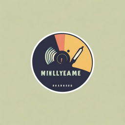 A sleek logo featuring a paintbrush, a vinyl record, and a vintage camera in stylish design.