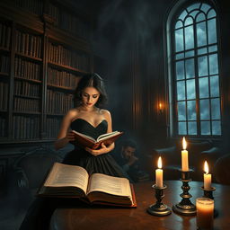 A captivating scene illustrating a blend of mystery, thriller, and romance