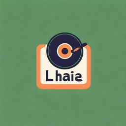 A creative logo incorporating a paintbrush, a vinyl record, and a vintage camera in a unique and modern design.