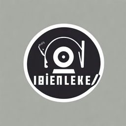 A modern logo design featuring a paintbrush, a vinyl record, and a vintage camera in a creative and stylish arrangement.