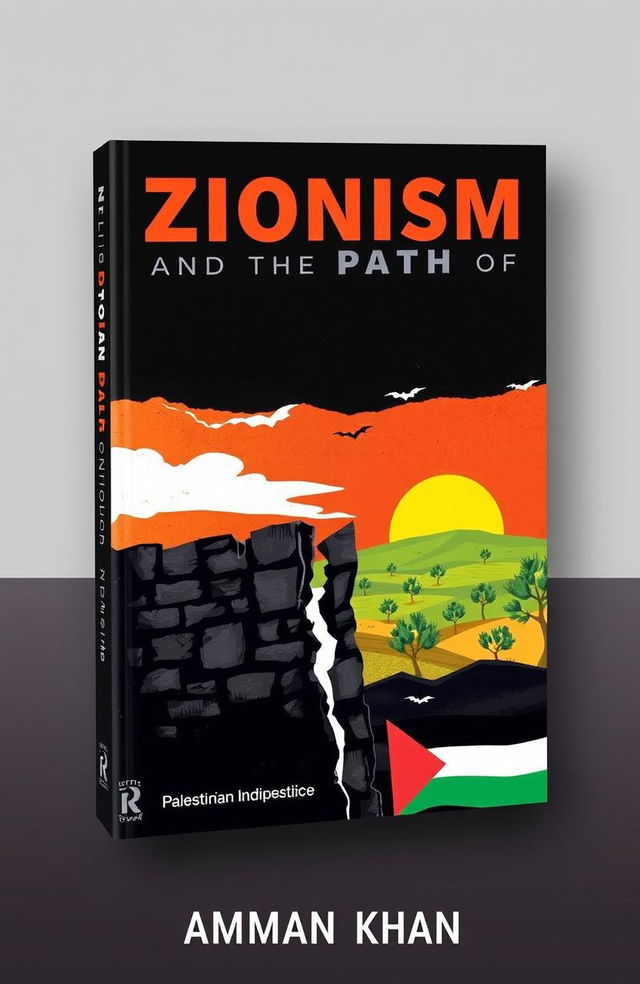 A powerful and thought-provoking book cover representing the themes of Zionism and Palestine