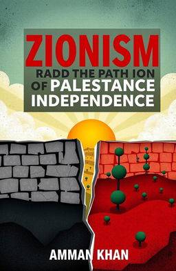 A powerful and thought-provoking book cover representing the themes of Zionism and Palestine