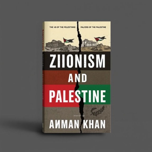 A serious and impactful book cover focusing on the themes of Zionism and Palestine