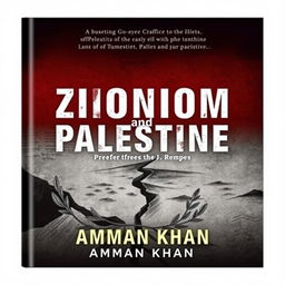 A serious and impactful book cover focusing on the themes of Zionism and Palestine