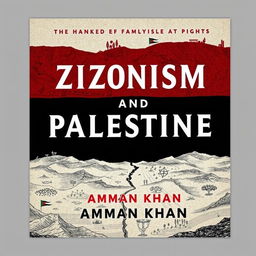 A serious and impactful book cover focusing on the themes of Zionism and Palestine