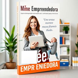 A vibrant and inspiring book cover for the title 'Mãe Empreendedora'