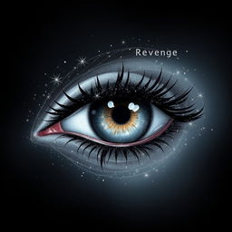 A creatively crafted image of a single, mesmerizing eye that embodies the essence of revenge