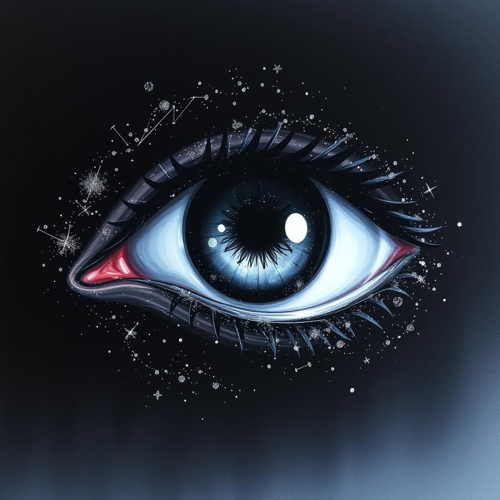 A creatively crafted image of a single, mesmerizing eye that embodies the essence of revenge