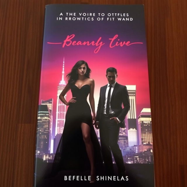 A dramatic book cover featuring a provocative silhouette of a confident woman dressed in elegant but daring attire representing a prostitute, standing in a sultry pose next to a sharply dressed businessman with an air of sophistication