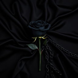 A dramatic and elegant composition showcasing a deep black background