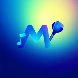 A modern multimedia logo that combines elements of music, video, and digital art
