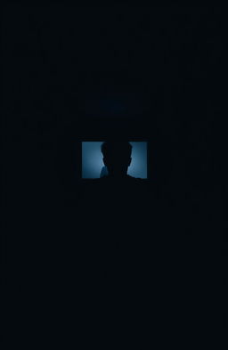A minimalist image in dark tones with hints of deep blue