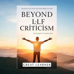 A captivating book cover design for 'Beyond Self-Criticism' by Great Learner
