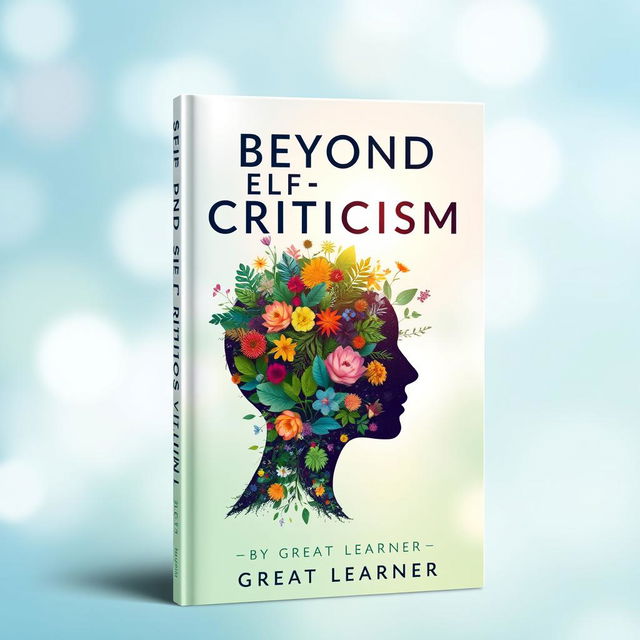 A visually striking book cover design for 'Beyond Self-Criticism' by Great Learner