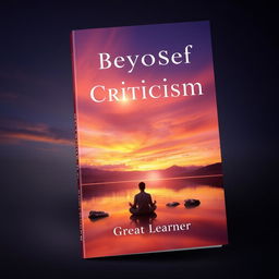 An inspiring book cover design for 'Beyond Self-Criticism' by Great Learner