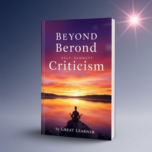 An inspiring book cover design for 'Beyond Self-Criticism' by Great Learner