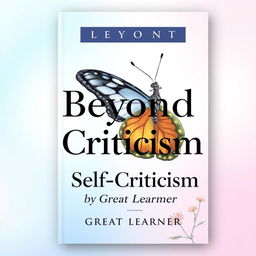 An engaging book cover design for 'Beyond Self-Criticism' by Great Learner