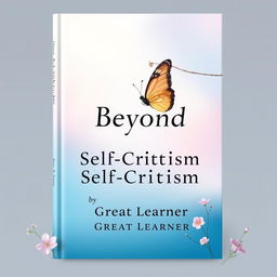 An engaging book cover design for 'Beyond Self-Criticism' by Great Learner