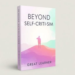 A thought-provoking and empowering book cover design for "Beyond Self-Criticism" by Great Learner