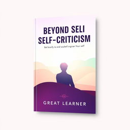 A thought-provoking and empowering book cover design for "Beyond Self-Criticism" by Great Learner