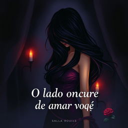 A captivating cover illustration for a book titled 'O lado obscuro de amar você'