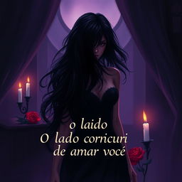 A captivating cover illustration for a book titled 'O lado obscuro de amar você'