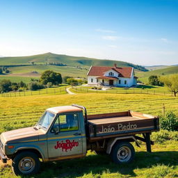 A beautiful landscape featuring a picturesque farm