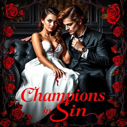 A beautifully designed book cover featuring a stunning girl with high cheekbones, brown curls, dark skin, and captivating brown eyes seated elegantly on a black quilted sofa