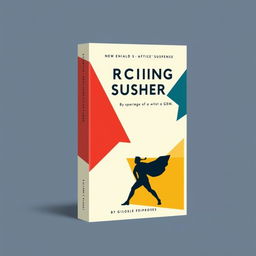 A minimalist book cover design for an action and suspense novel, featuring bold graphic elements