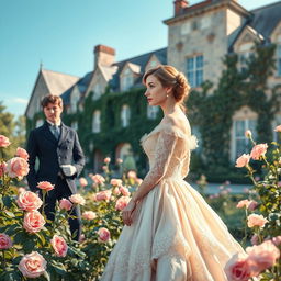 Cover art for a romantic Regency historical romance novel, without any letters