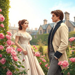 Cover art for a romantic Regency historical romance novel, without any letters