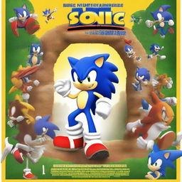 Generate an image of a poster for Sonic the Hedgehog 4 movie