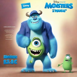 Create an image of a poster for the movie 'Monsters Inc. 4: The return of Randel'