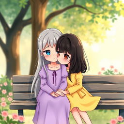 A heartfelt illustration of two girls crying, conveying deep sadness