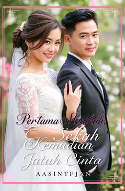 A beautiful and romantic cover design featuring a married couple, a woman and a man, who appear to be in a forced but harmonious relationship