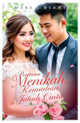 A beautiful and romantic cover design featuring a married couple, a woman and a man, who appear to be in a forced but harmonious relationship
