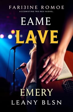 A captivating romance novel cover showcasing the dual worlds of fame and intimate love