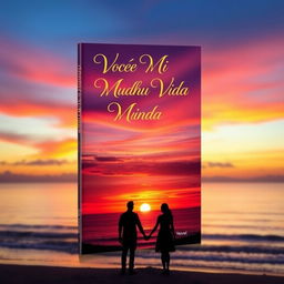 A captivating book cover design for a novel titled "Você Mudou Minha Vida"
