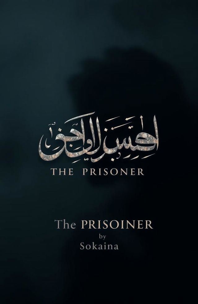 A beautifully crafted title design for 'سجين' (The Prisoner) that embodies a sense of confinement and emotional depth